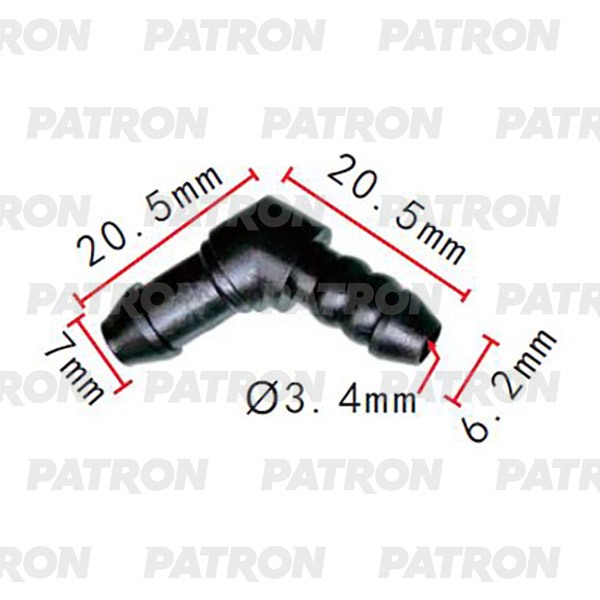 

PATRON P37-2133 Тройник Применяемость Соединитель угловой 120 град. d=6.2mm 5шт