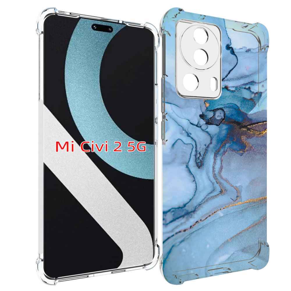 

Чехол MyPads голубой мрамор для Xiaomi Civi 2, Прозрачный, Tocco