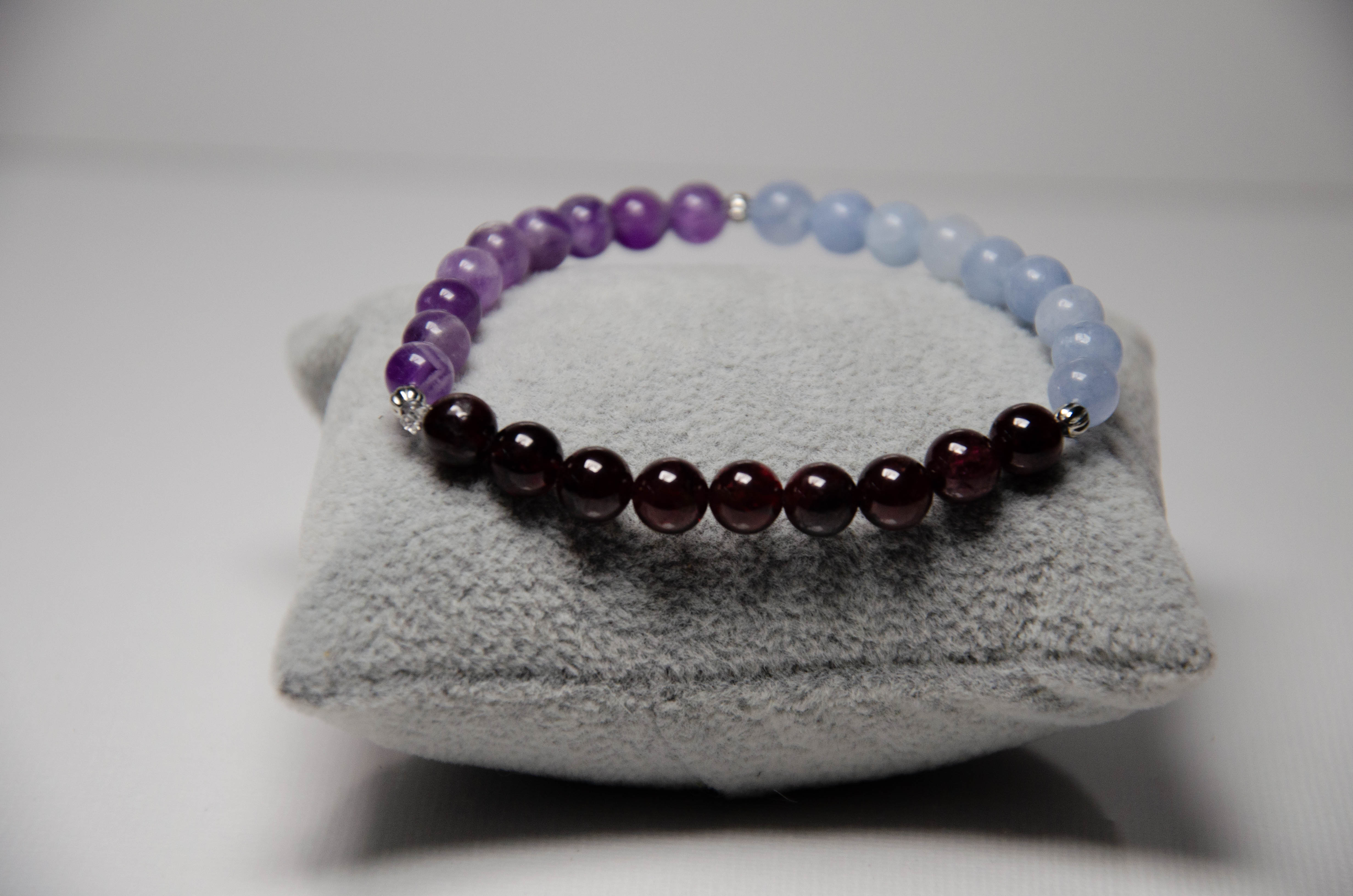 Браслет из бижутерного сплава р.17 Nika_Art 5А, аметист