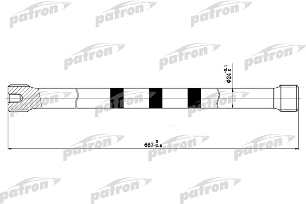 Торсион прав RENAULT MEGANE SCENIC LAGUNA L668мм, 30-31 зуб. PATRON PTB1008