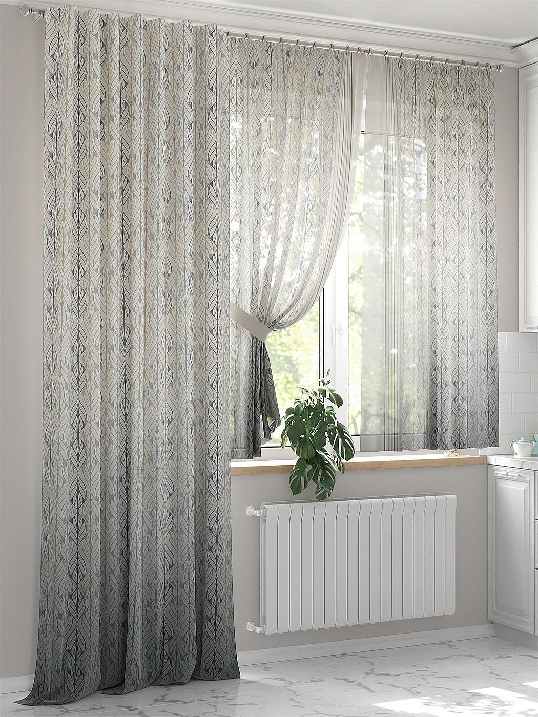

Комплекты штор AT HOME Ленквиар высота 280 см, ширина 150 см, Бежевый, 551001