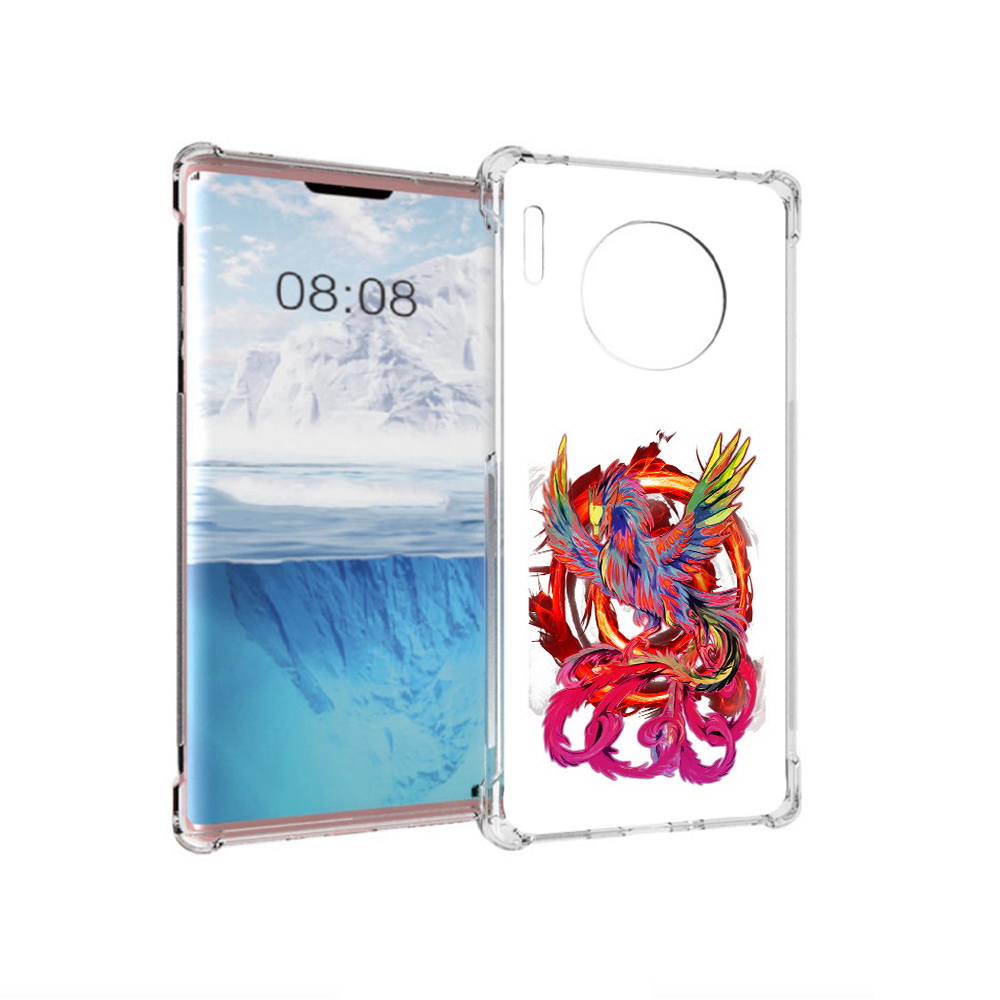 

Чехол MyPads Tocco для Huawei Mate 30 Pro красочный феникс, Прозрачный, Tocco