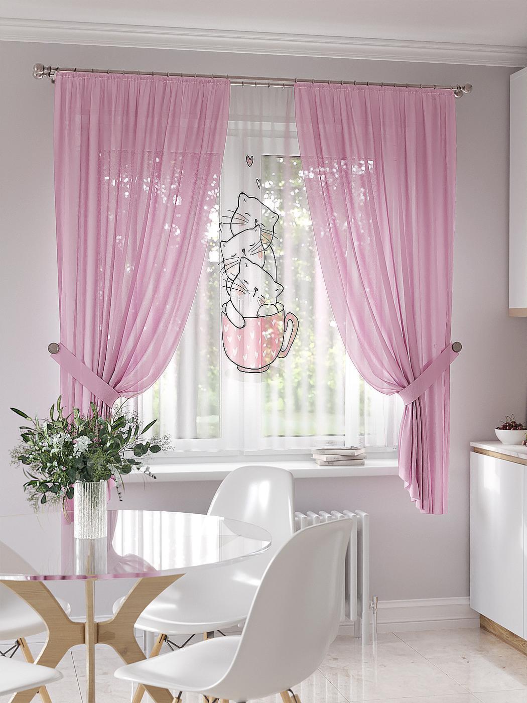 

Комплекты штор AT HOME Риломиренс высота 180 см, ширина 145 см, Белый, 550130