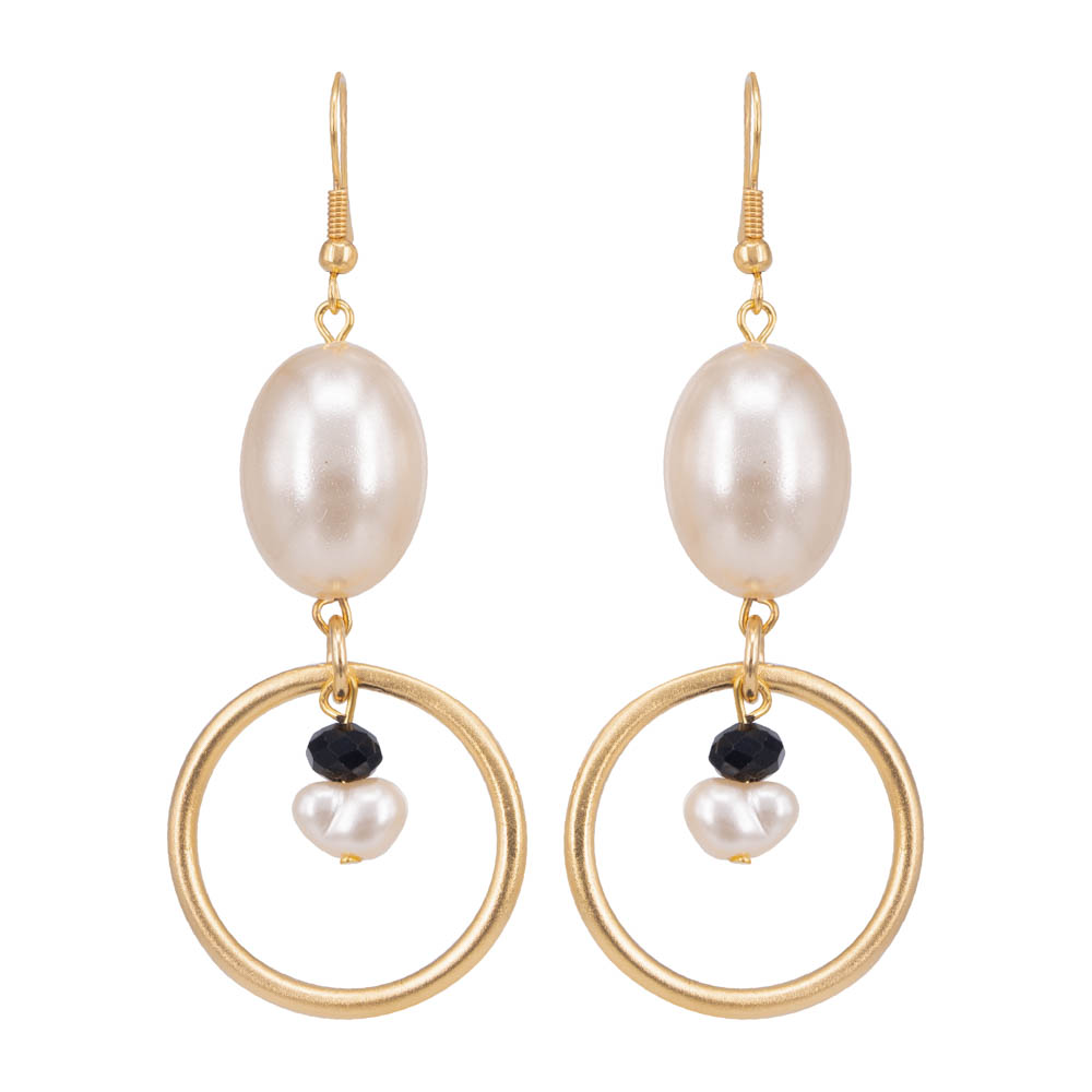 

Серьги подвески из бижутерного сплава OTOKODESIGN 1-56724, жемчуг искусственный, 1-56724