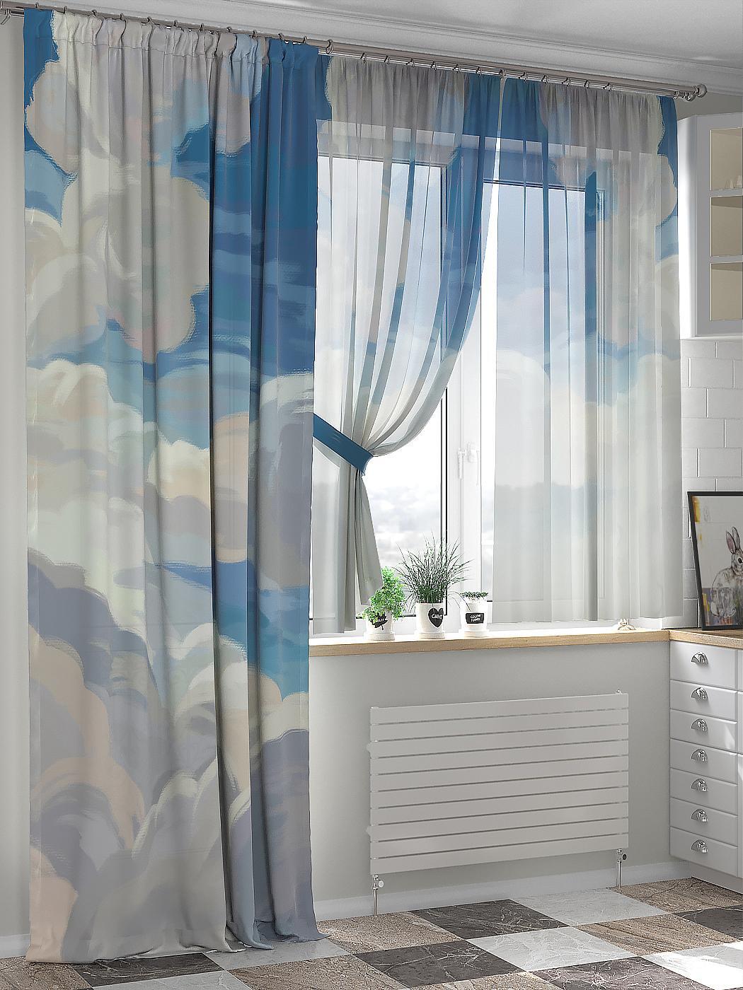 

Комплекты штор AT HOME Флеримар высота 240 см, ширина 150 см, Бежевый, 549073