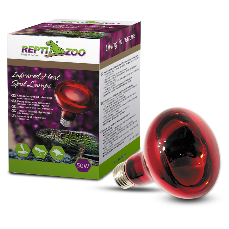 фото Инфракрасная лампа для террариума repti-zoo reptiinfrared 63050r, 50 вт