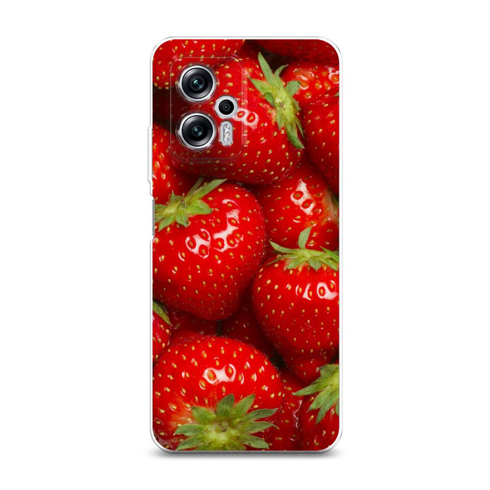 

Чехол Awog на Poco X4 GT/Redmi Note 11T Pro/11T Pro Plus "Клубника", Разноцветный, 315550-10