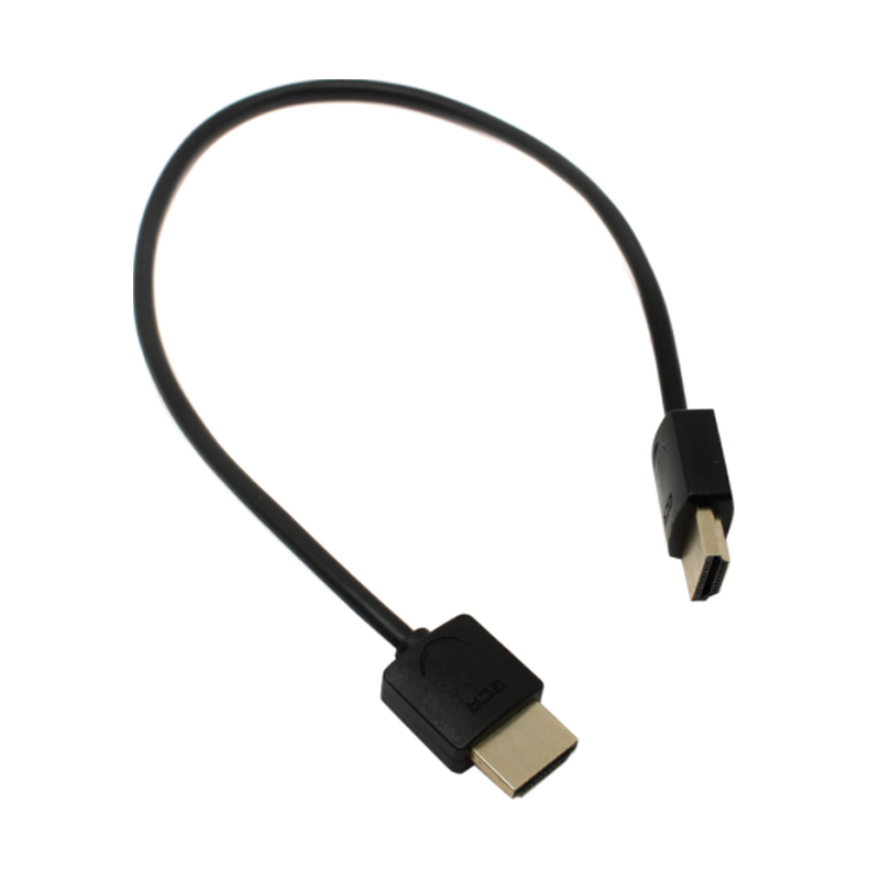 Кабель GCR Slim HDMI 2.0 0.3м, черный (GCR-51591)