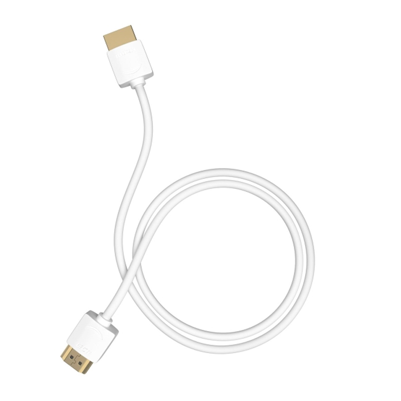 фото Кабель gcr slim hdmi 2.0 0.3м, белый (gcr-53210)