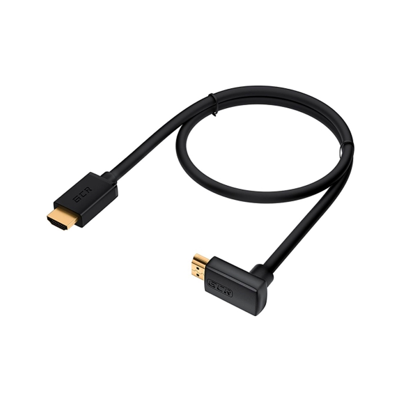 фото Кабель gcr hdmi 2.0 прям./прав.угол 3м, черный (gcr-52320)