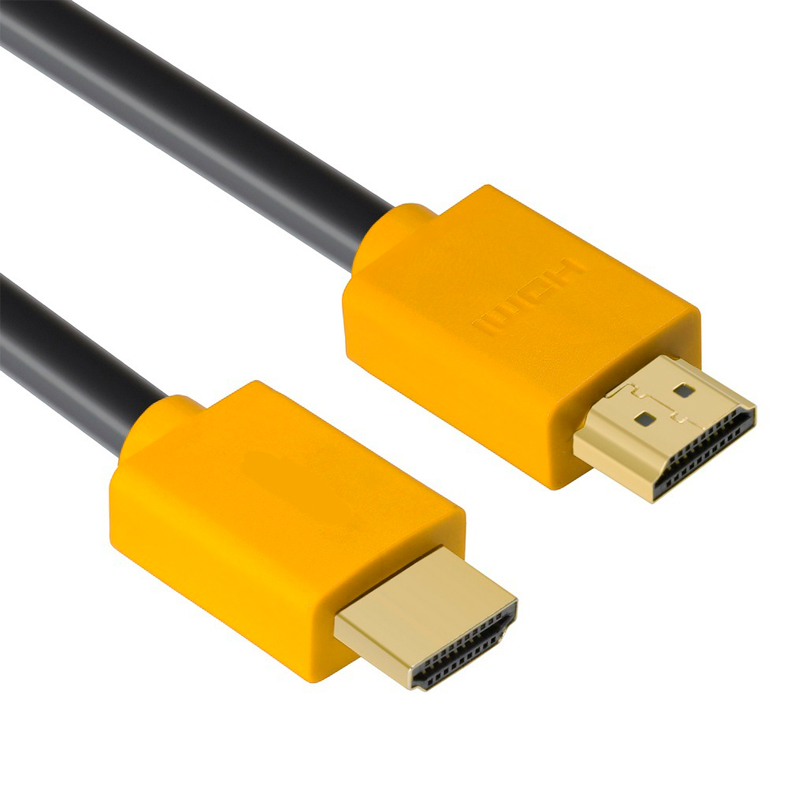 фото Кабель gcr hdmi 2.0 0.5м, черный/желтый (gcr-hm441-0.5m)