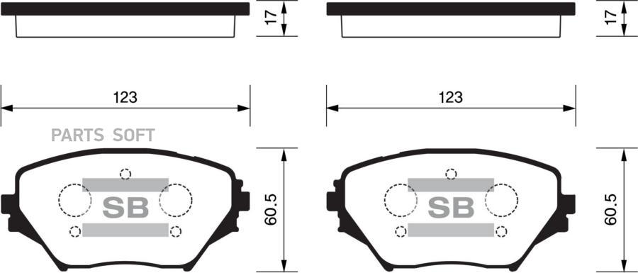 

Тормозные колодки Sangsin brake передние SP1233