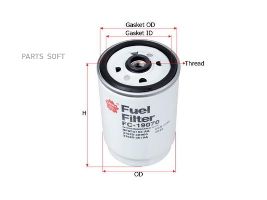 

Фильтр топливный hyundai/kia 2.0/2.2 crdi