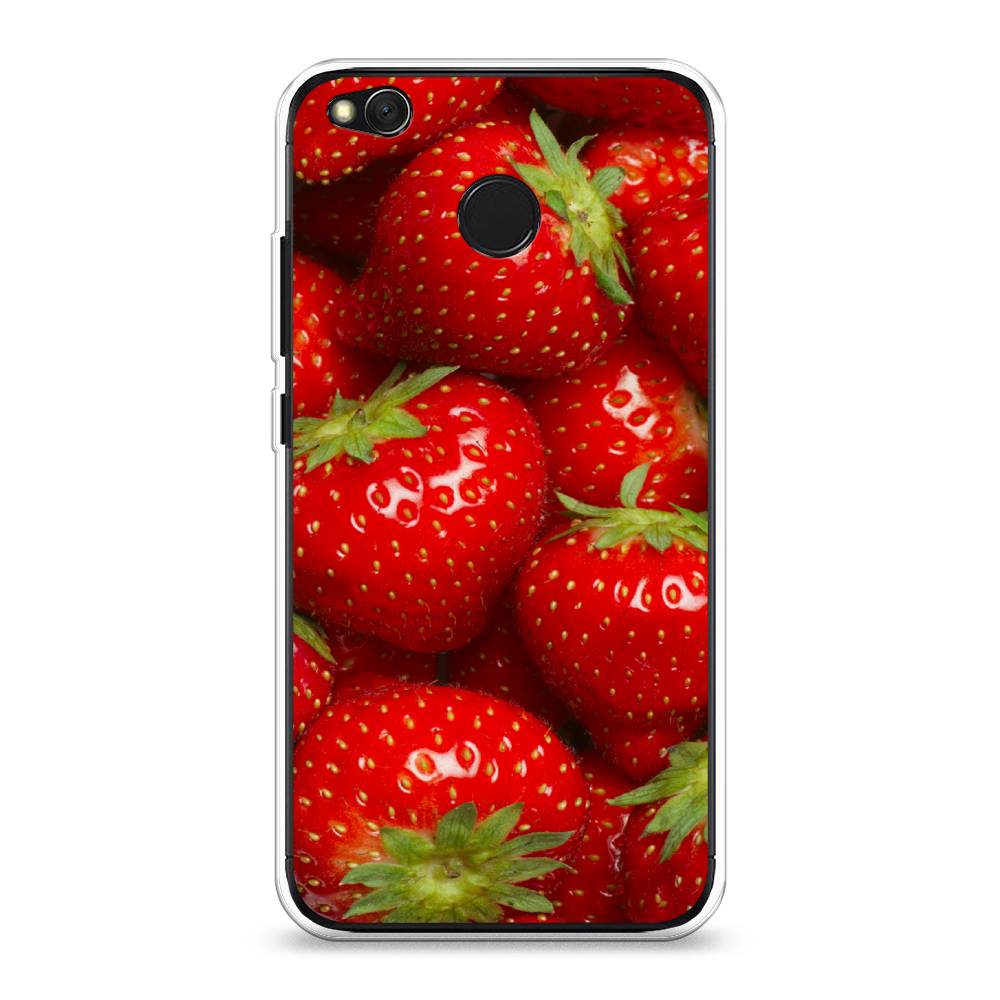 фото Силиконовый чехол "клубника" на xiaomi redmi 4x awog