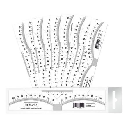 

Линейка-наклейка для бровей Matreshka, 10 шт.