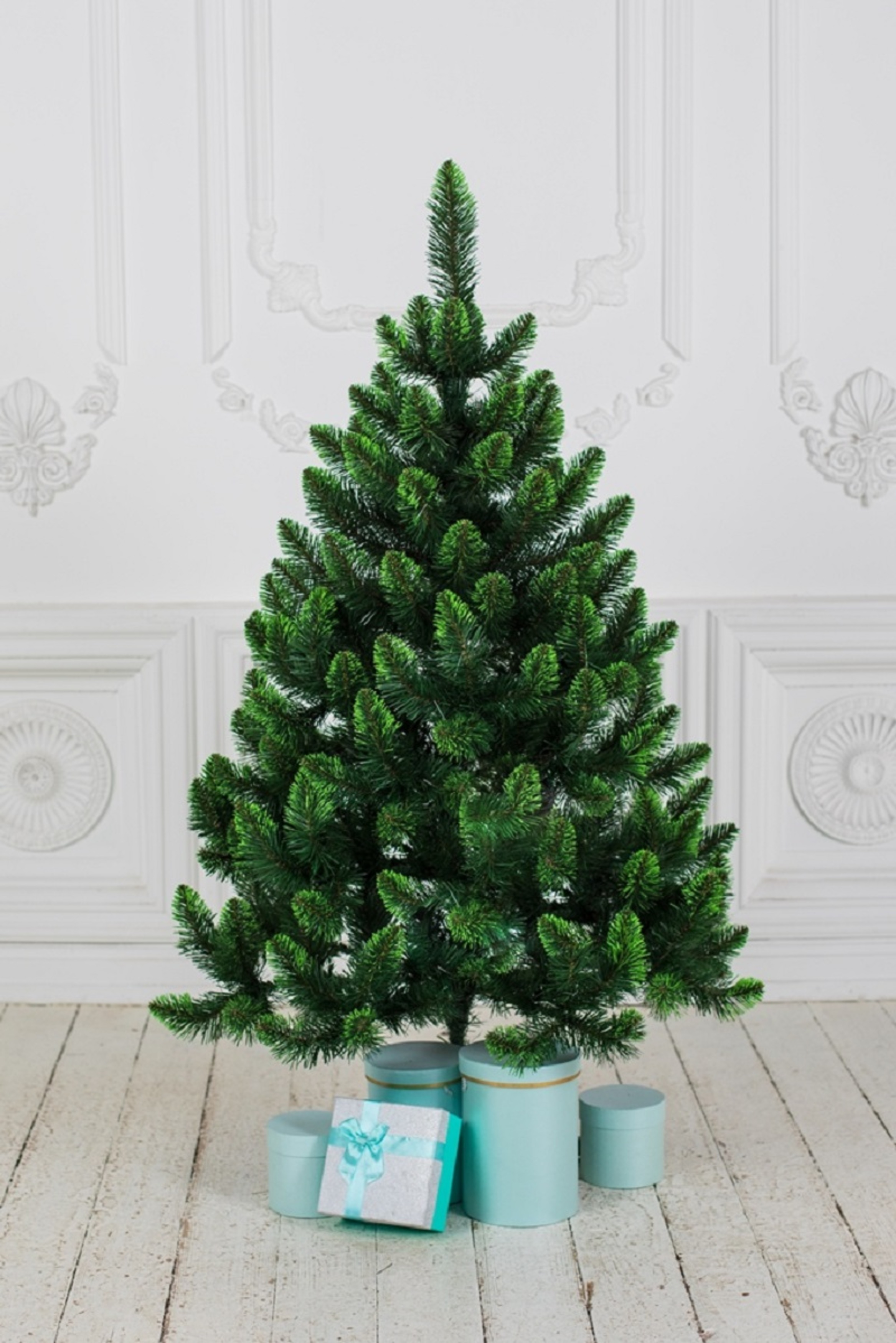 Ель искусственная Новая елка Кавказская люкс св.зеленые кончики 1980142К 140 см зеленая