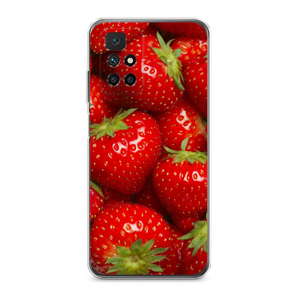 

Чехол Awog на Xiaomi Redmi 10 "Клубника", Разноцветный, 311350-10