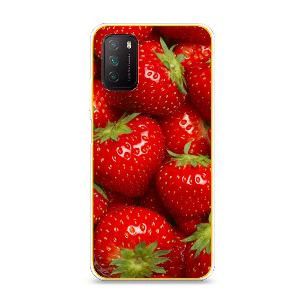 

Чехол Awog на Poco M3 "Клубника", Разноцветный, 39550-10