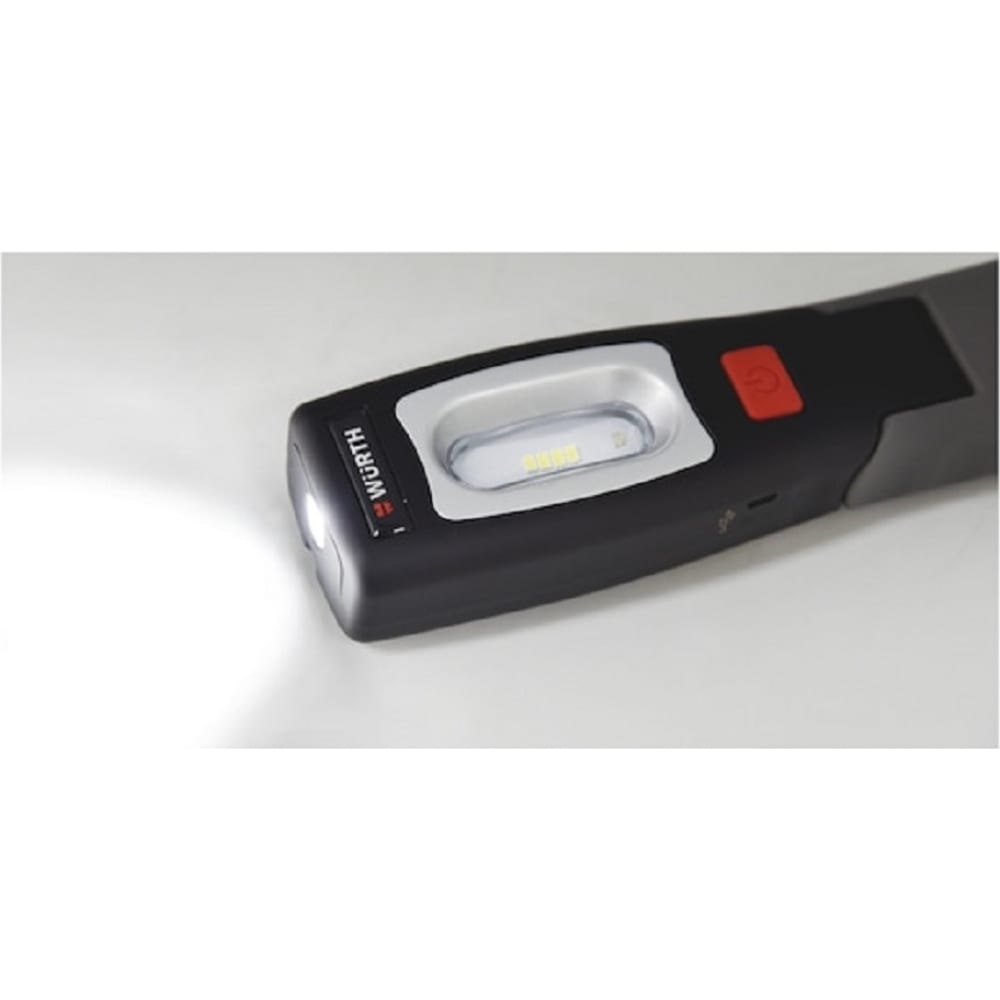 

WURTH Фонарь ручной аккумул.2200 мAч Li-lon LED4+1 IP20 0827940370961 1 0827940370961 1, Черный