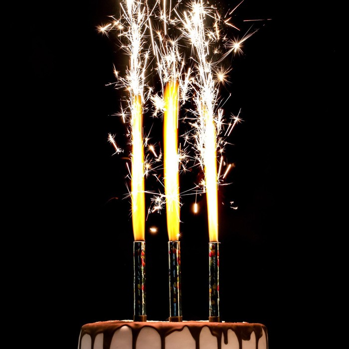 Набор тортовых свечей фонтанов Шарики, 10 см, 3 шт, картон форма для льда шарики мультидом ym80 157