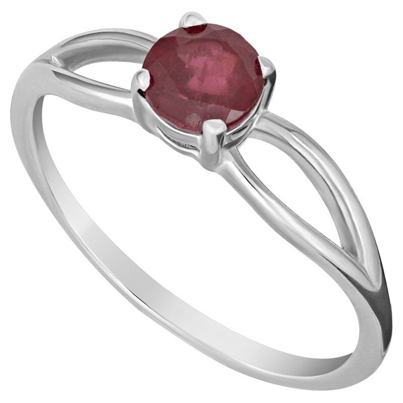 Кольцо из серебра с рубином р. 20 LAZURIT-ONLINE 7709PD