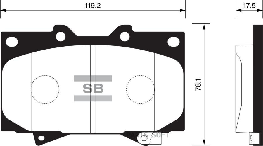

Тормозные колодки Sangsin brake передние SP1379