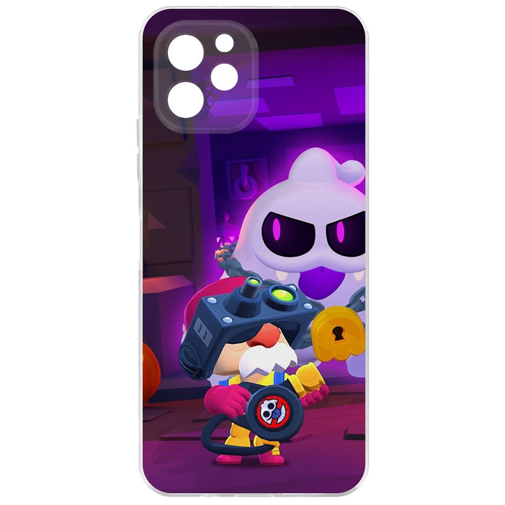 

Чехол-накладка Brawl Stars-Охотник за Скуиками Гэйл для Huawei Nova Y61, Прозрачный