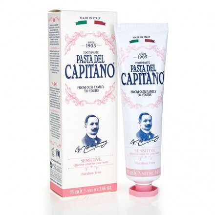 Зубная паста Pasta del Capitano Sensitive, 75 мл зубная паста klatz brutal only для мужчин терпкий коньяк 75мл