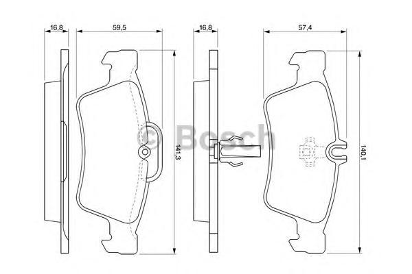 

Тормозные колодки Bosch задние дисковые Premium 1 986424699