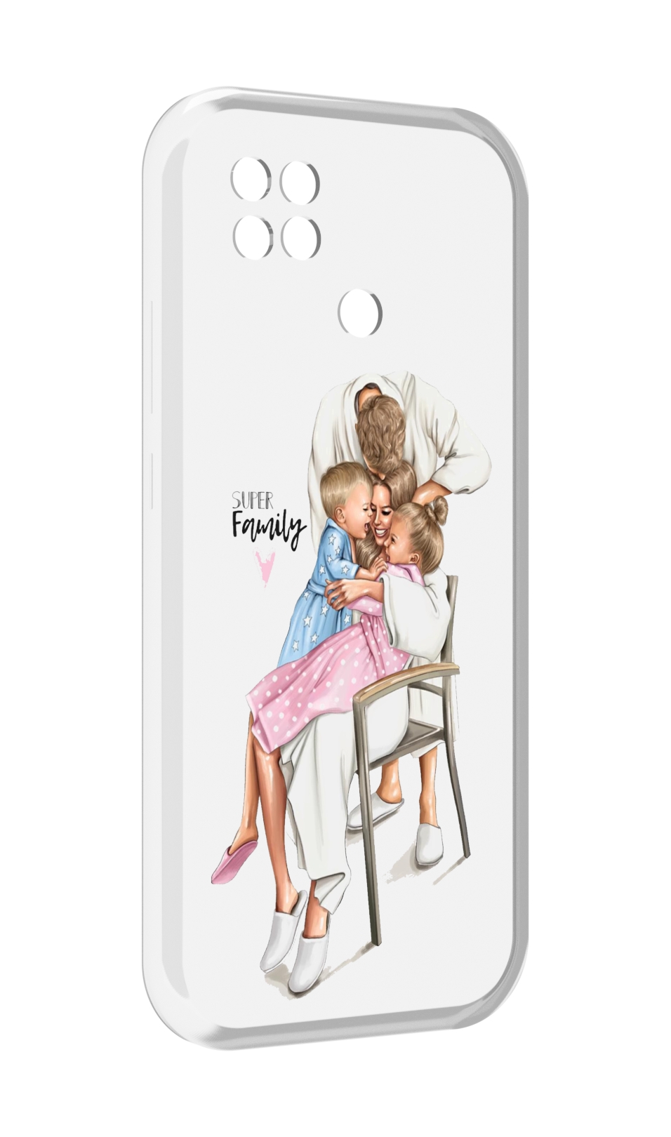 

Чехол Mypads Super-Family Для Poco C40, Прозрачный, Tocco