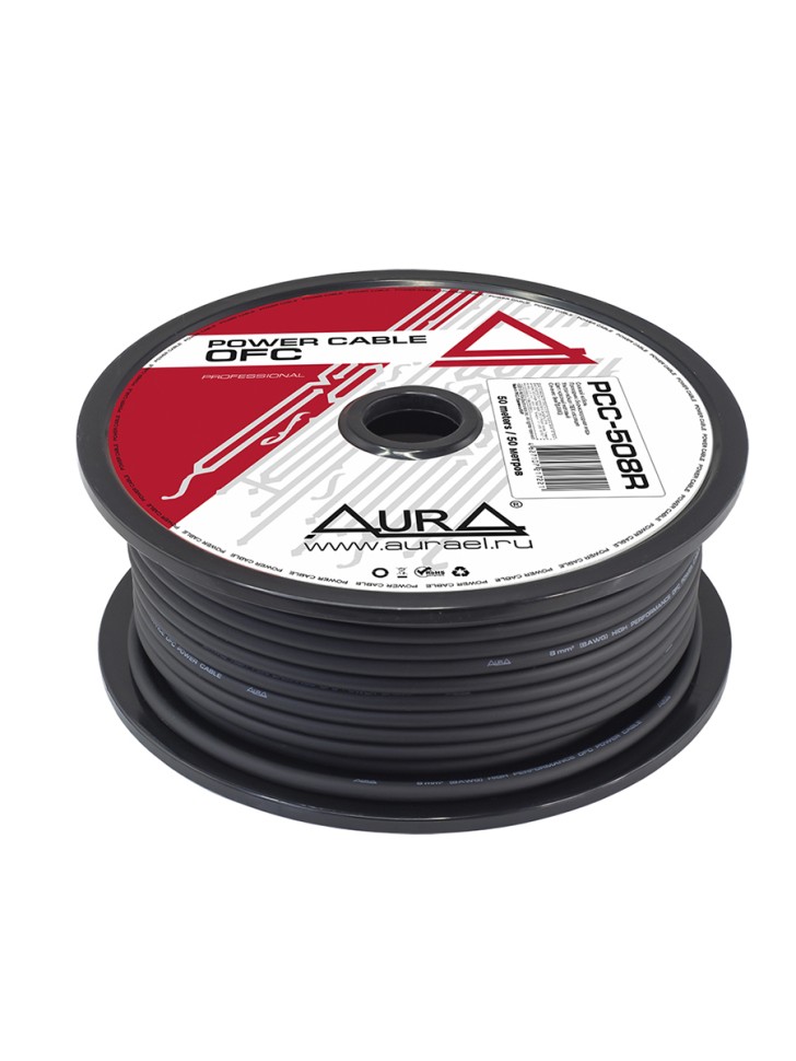 

Кабель автомобильный AuRa силовой PCC-508B 8 мм2 (8AWG) 1м