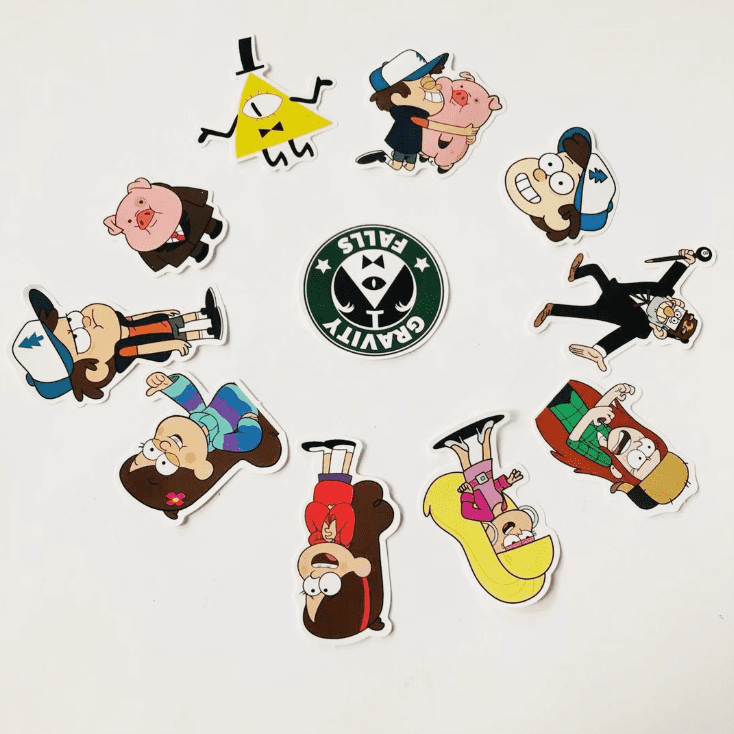 

Полный комплект наклеек Gravity Falls
