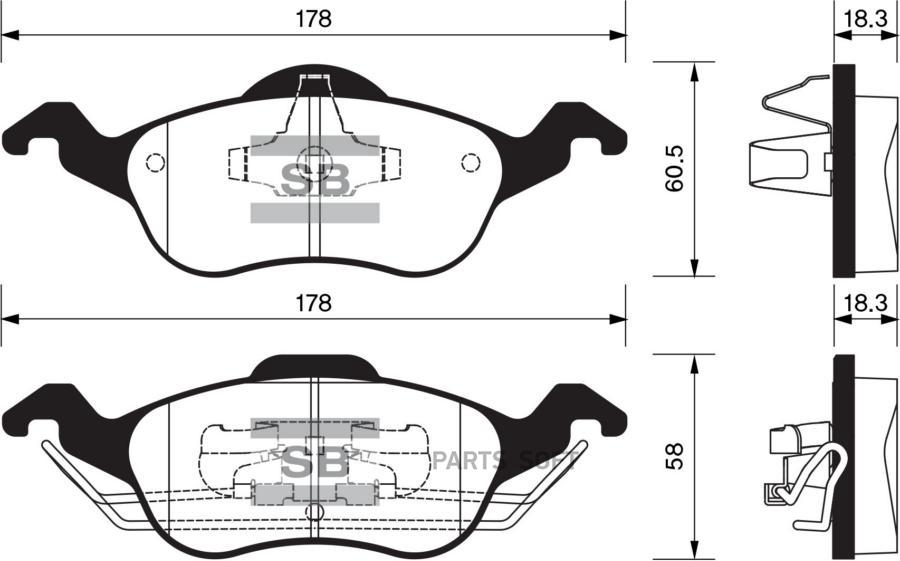 

Тормозные колодки Sangsin brake передние SP1259
