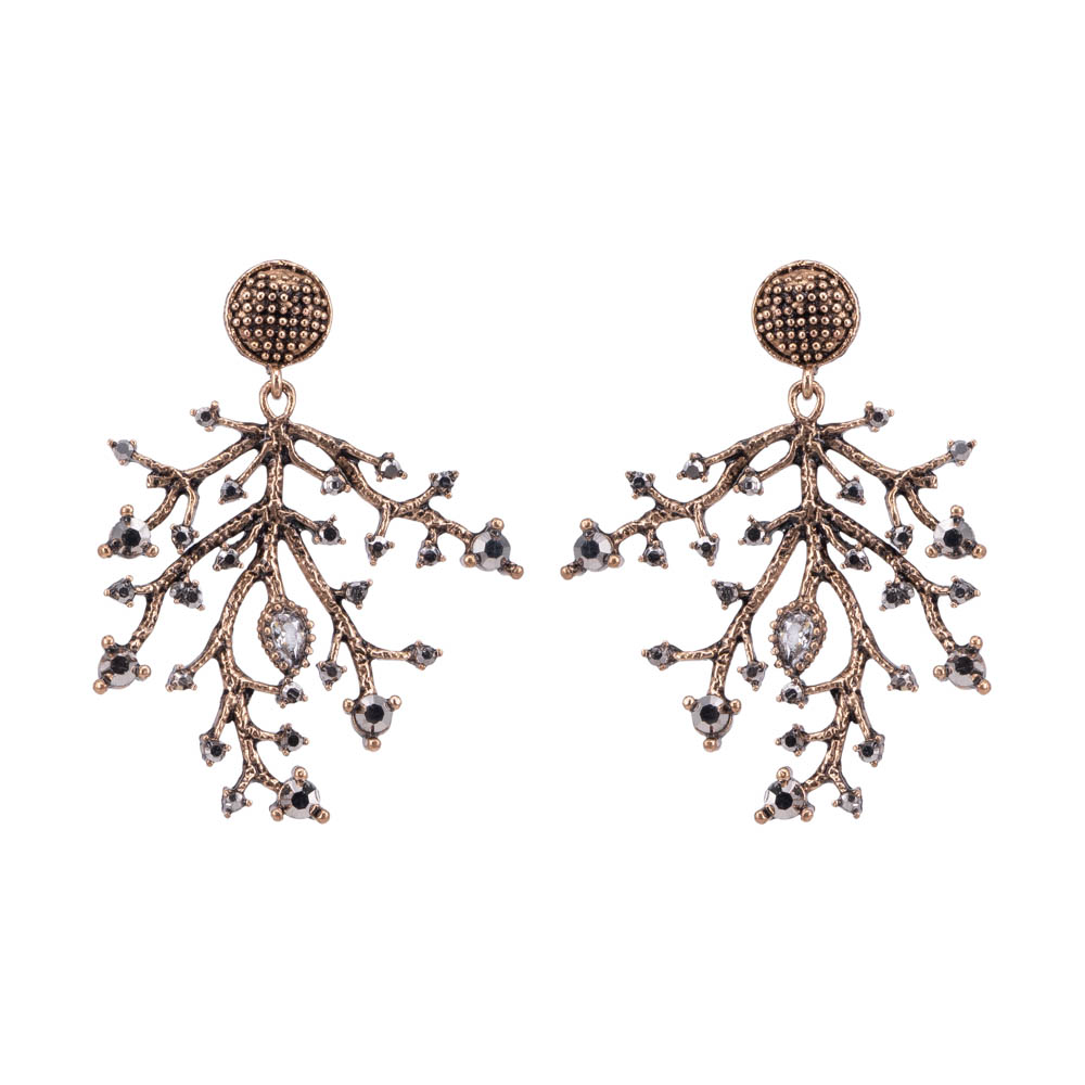 

Серьги подвески из бижутерного сплава OTOKODESIGN 1-56640, гематит, 1-56640