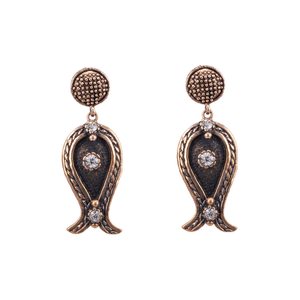 

Серьги подвески из бижутерного сплава OTOKODESIGN 1-56639, гематит, 1-56639