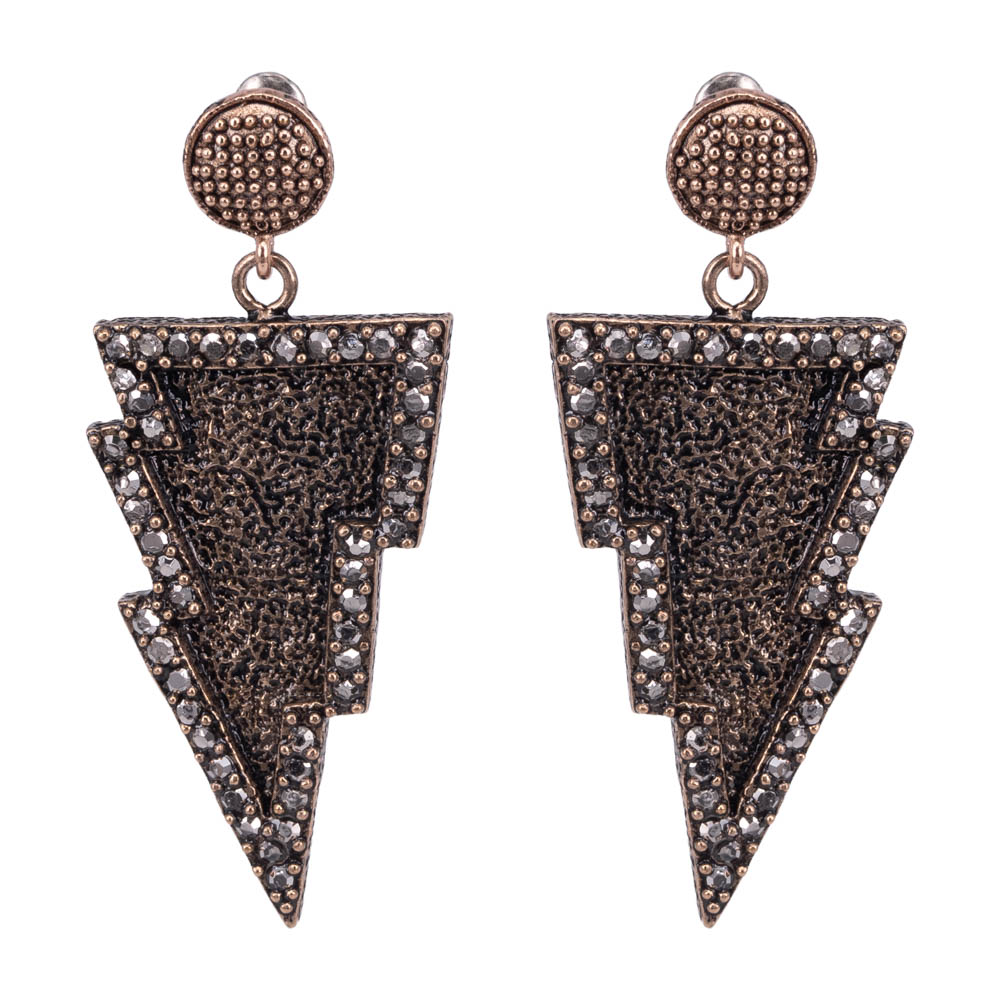 

Серьги подвески из бижутерного сплава OTOKODESIGN 1-56646, гематит, 1-56646
