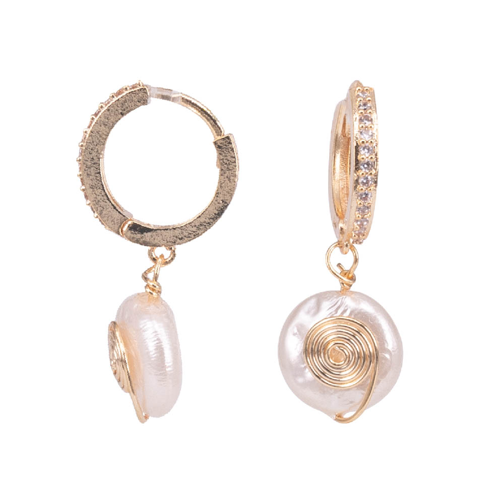 

Серьги из бижутерного сплава со стразами/жемчугом OTOKODESIGN 1-56597, 1-56597
