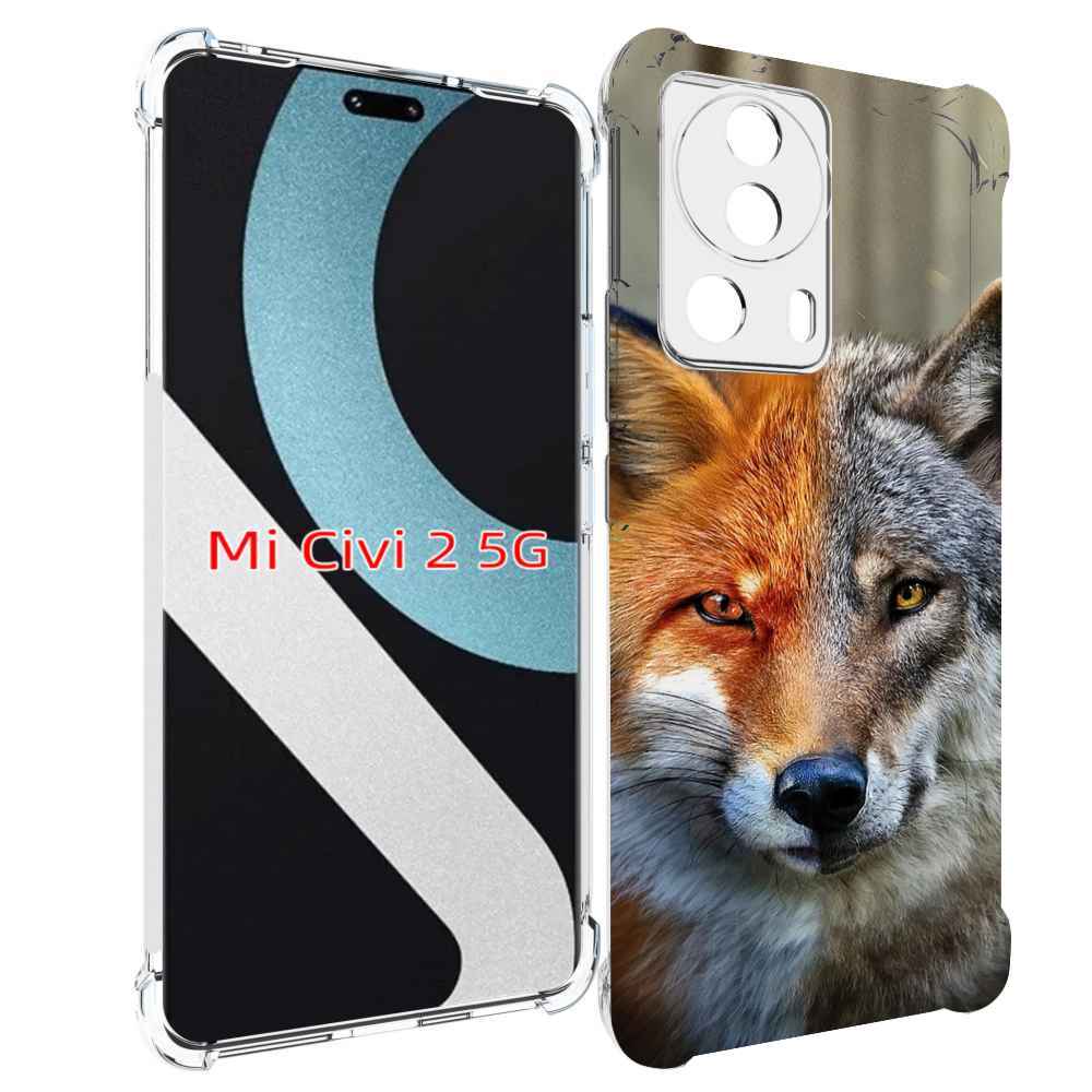 

Чехол MyPads волк-лиса для Xiaomi Civi 2, Прозрачный, Tocco
