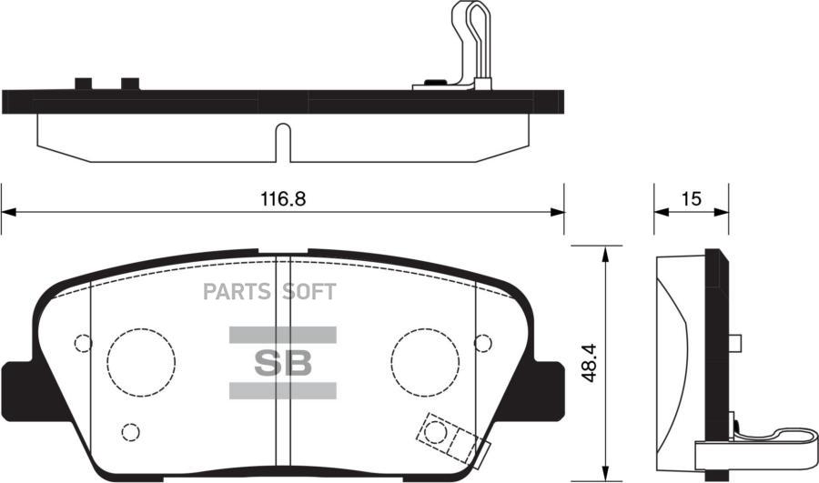 

Тормозные колодки Sangsin brake задние SP1247