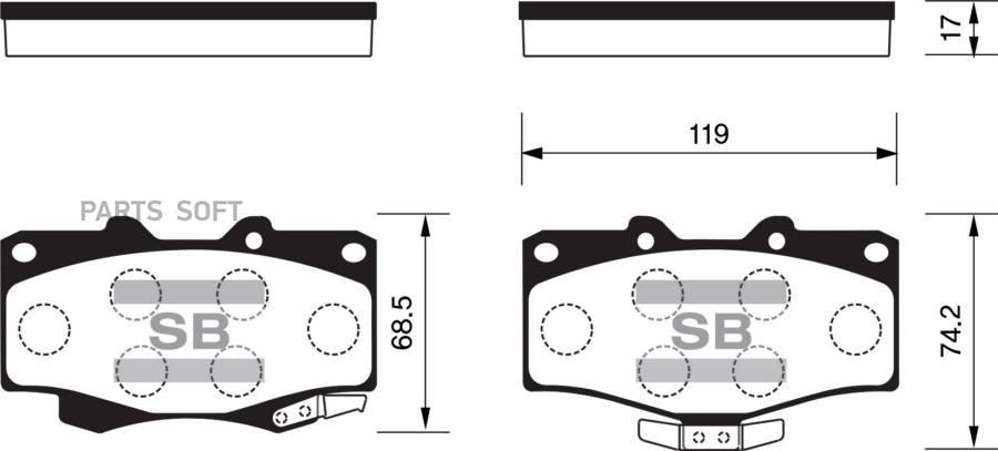 

Тормозные колодки Sangsin brake передние SP1222