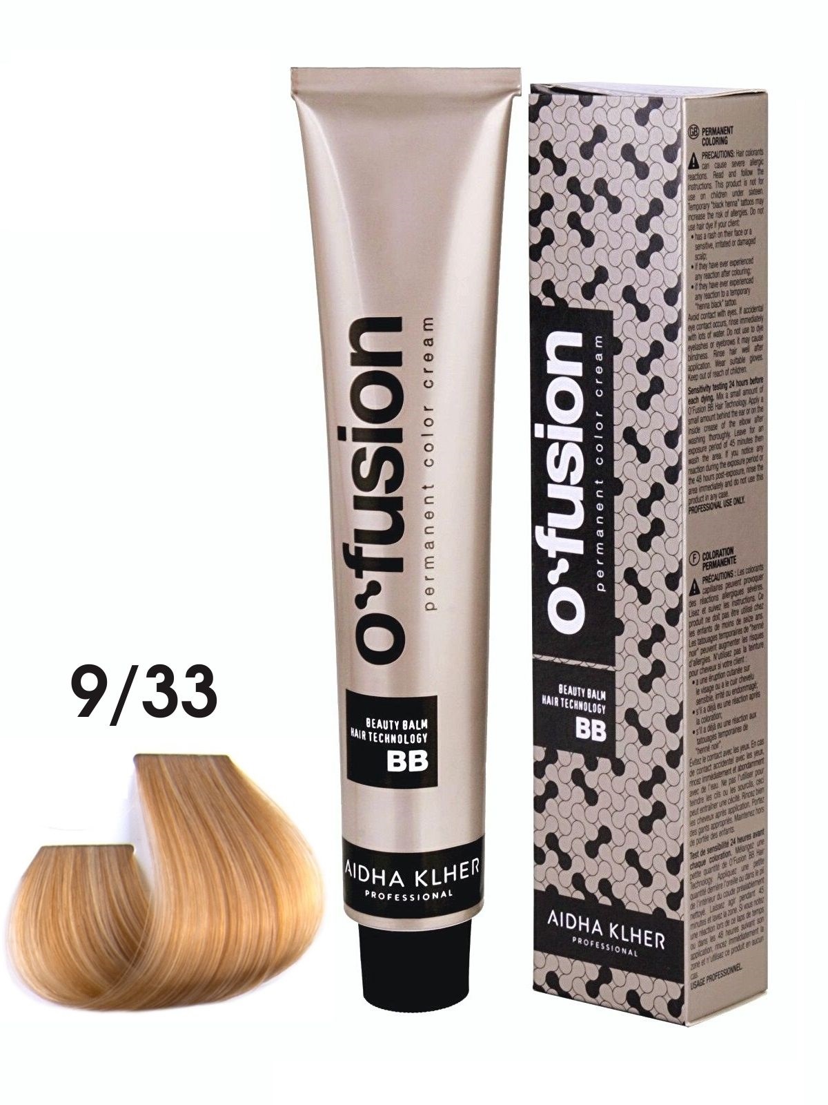 

Профессиональная краска для волос Aidha Klher O'fusion BB-hair technology, тон 9/33, 100мл, ofusion_bb