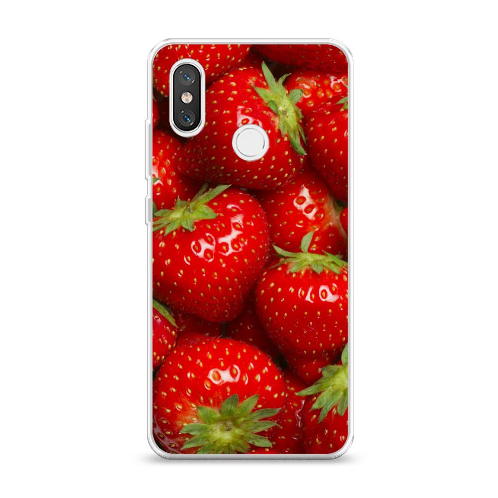 

Чехол Awog на Xiaomi Mi 8 "Клубника", Разноцветный, 33550-10