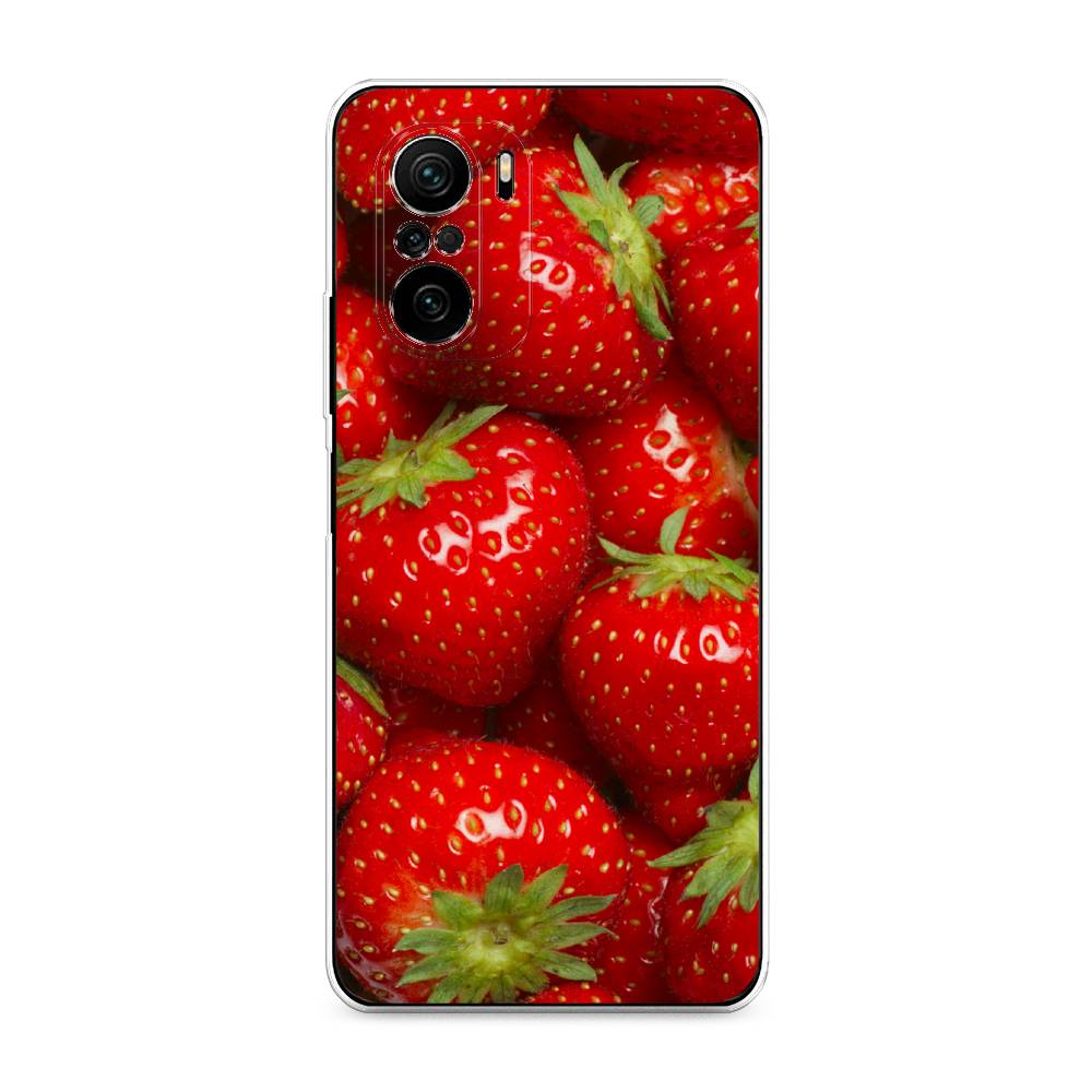 

Чехол Awog на Poco F3/Redmi K40/Mi 11i "Клубника", Разноцветный, 312650-10