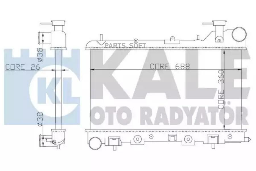 

KALE 364800 364800_радиатор охлаждения! АКПП, с горловиной\ Subaru Forester 2.5i 24V 02>