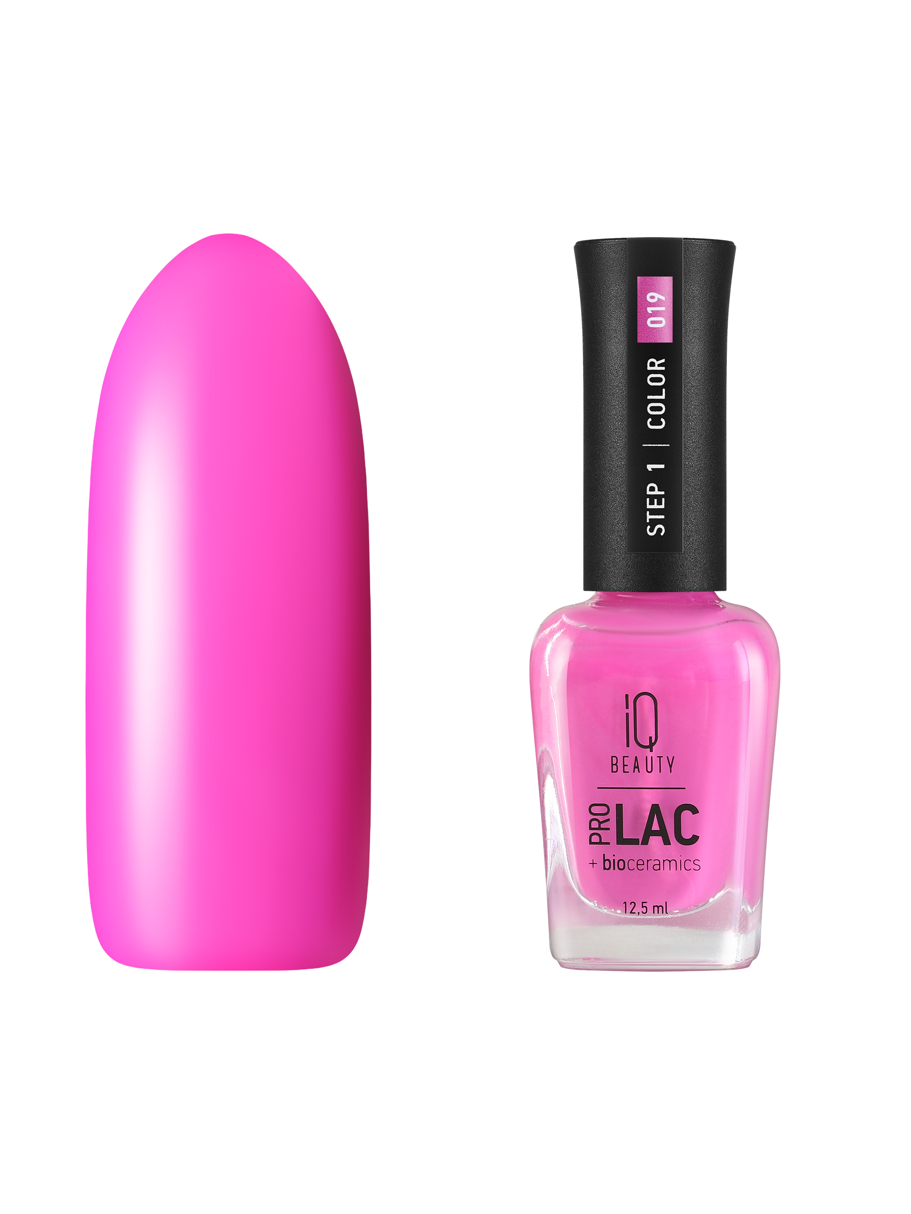 

Лак для ногтей IQ Beauty PROLAC+bioceramics 019 Haloha, 12.5 мл, Розовый