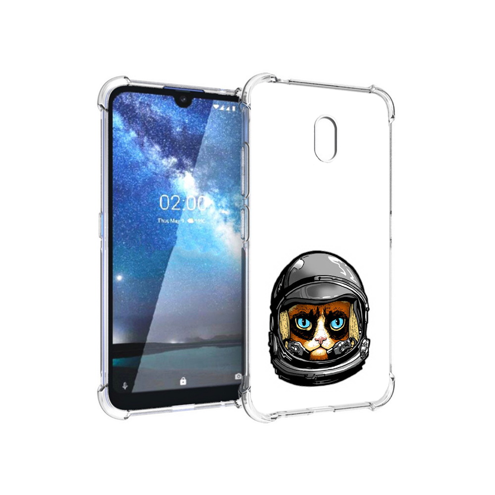 

Чехол MyPads Tocco для Nokia 2.2 кот космонавт (PT134721.103.400), Прозрачный, Tocco