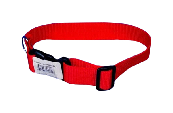 фото Ошейник для собак томикс, нейлоновый, красный, 30 мм, 50 см
