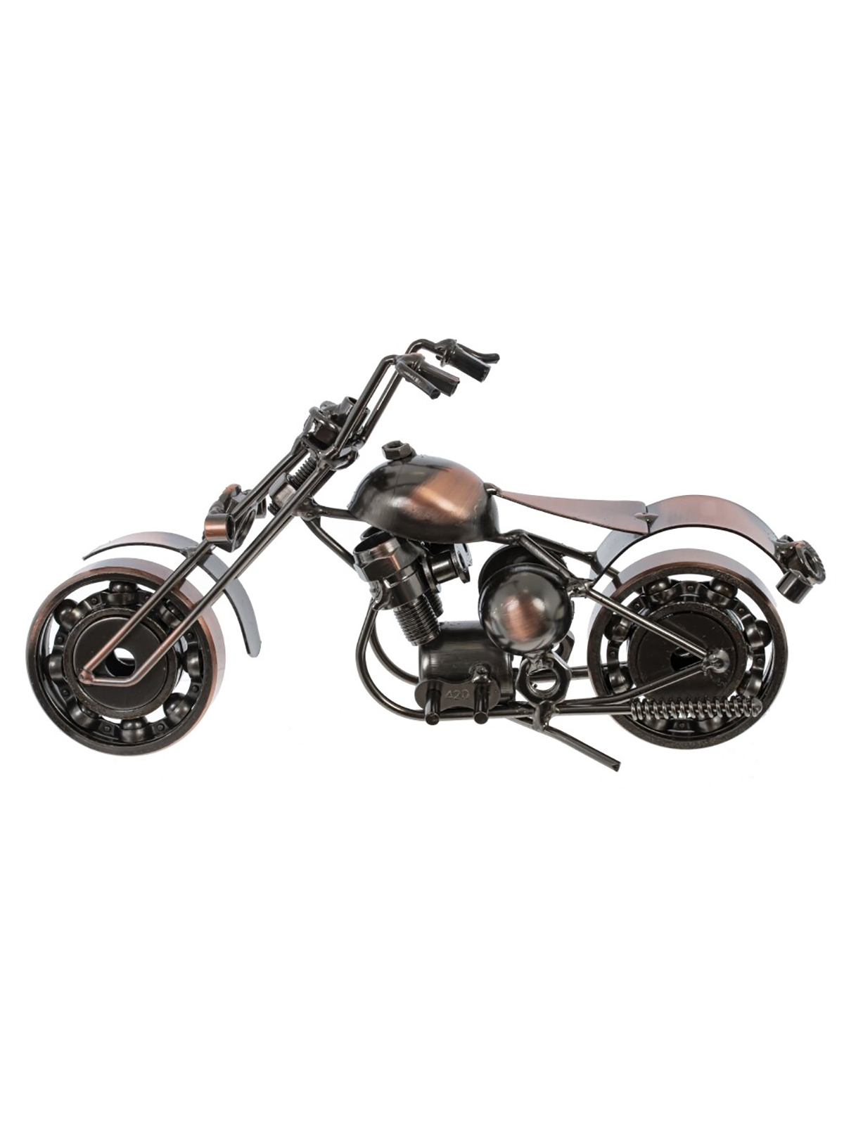 

Изделие декоративное Remecoclub Мотоцикл, металлическое, 11x21,5x6 см, Серый