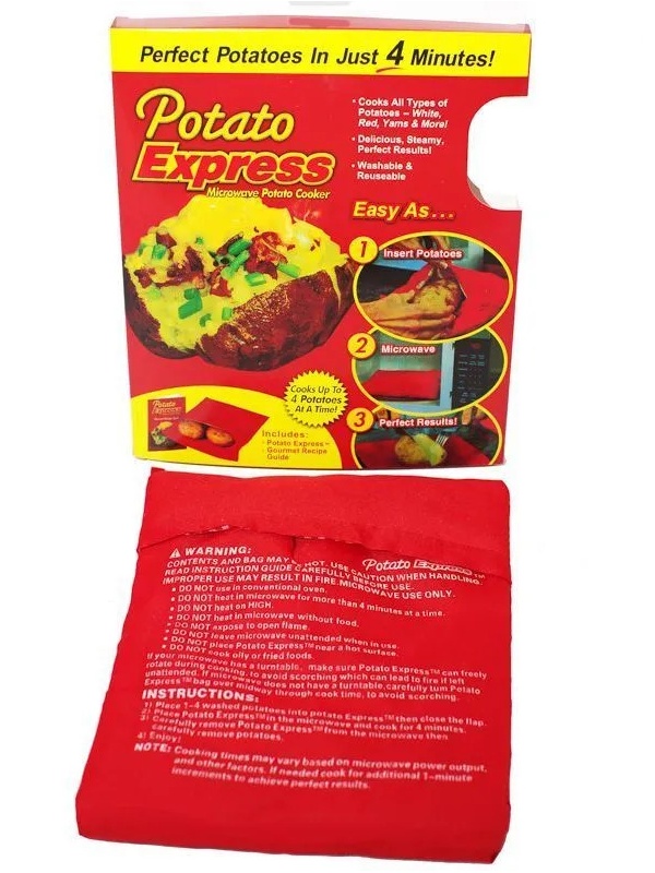 

Мешок для запекания картошки в микроволновке Potato Express, Красный, Г-5-265