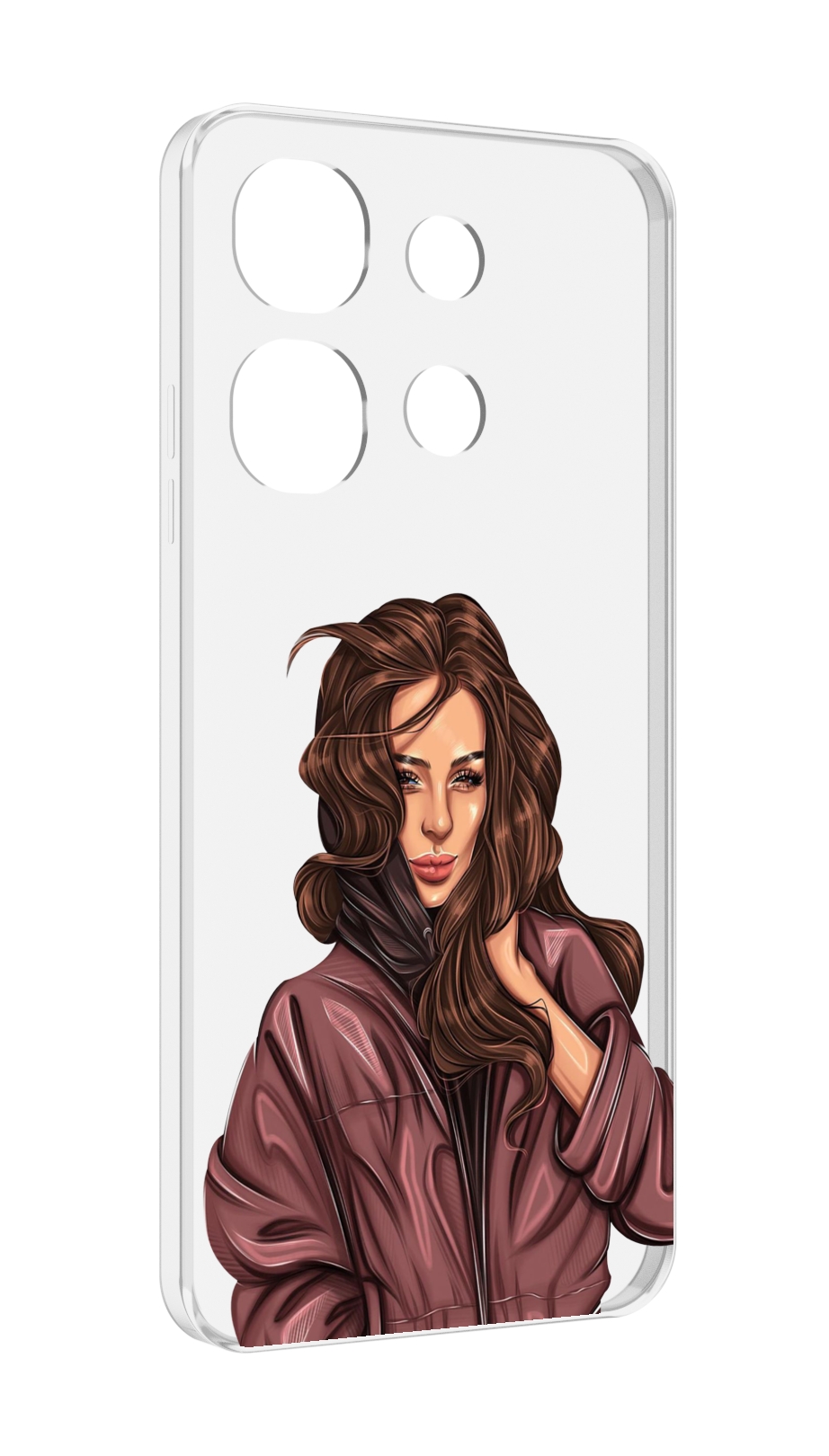 Чехол MyPads Арт рисунок девушки для Tecno Spark Go 2023 (BF7) / Tecno Smart 7 противоу...
